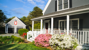 house in spring